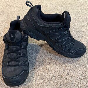 Salomon Pathfinder Mens Waterproof Hiking Shoes Size 9.5 Lace Up Sneakers Black